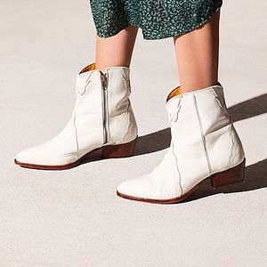Free People New Frontier White Western Boots